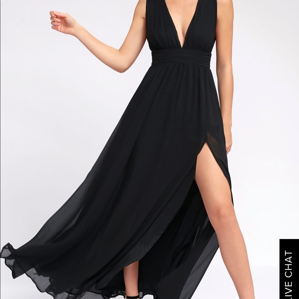 lulus black maxi dress